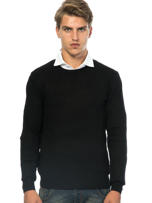 Maglia girocollo lavorazione liscia|Colore:Nero