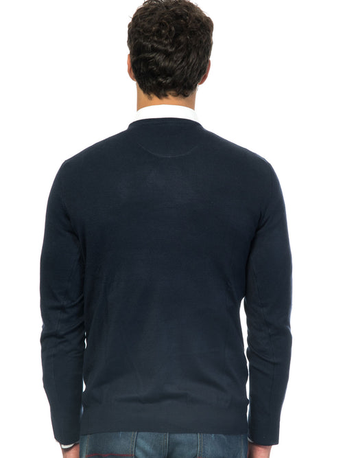 Maglia girocollo lavorazione liscia|Colore:Blu