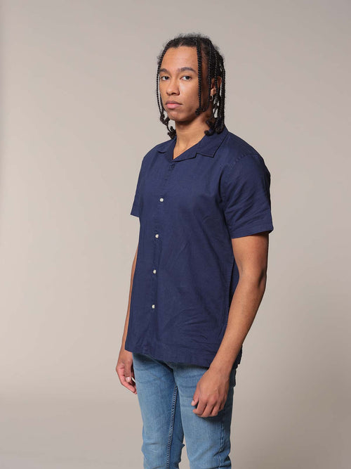 Camicia bowling|Colore:Blu