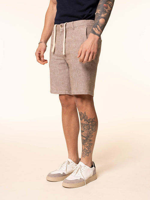 Bermuda lino cotone|Colore:Moro