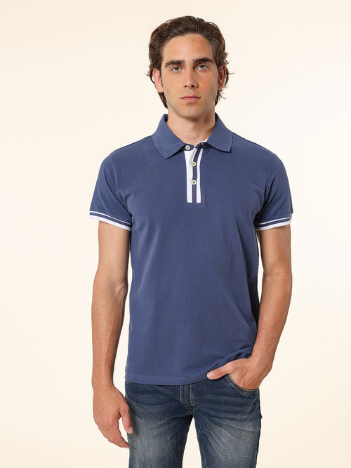 Polo 100% cotone|Colore:Blu