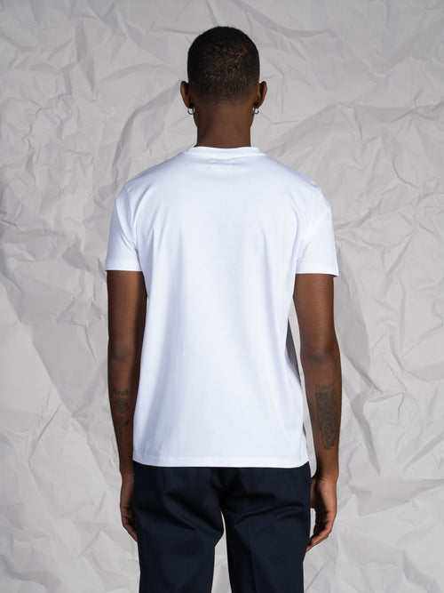 T-Shirt in cotone mercerizzato|Colore:Bianco