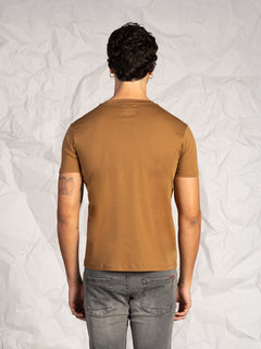 T-Shirt in cotone mercerizzato|Colore:Tortora