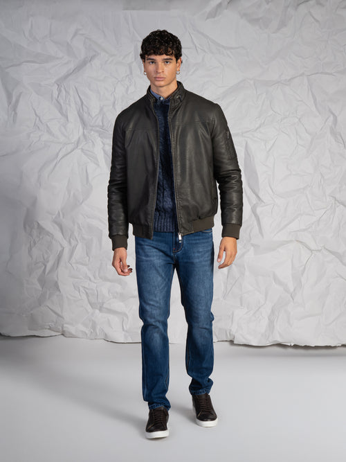 Giubbotto ecopelle|Colore:Moro