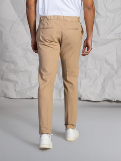 Pantaloni stretch con pence|Colore:Beige