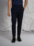 Pantaloni chino in cotone stretch|Colore:Blu