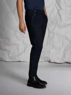 Pantaloni chino in cotone stretch|Colore:Blu