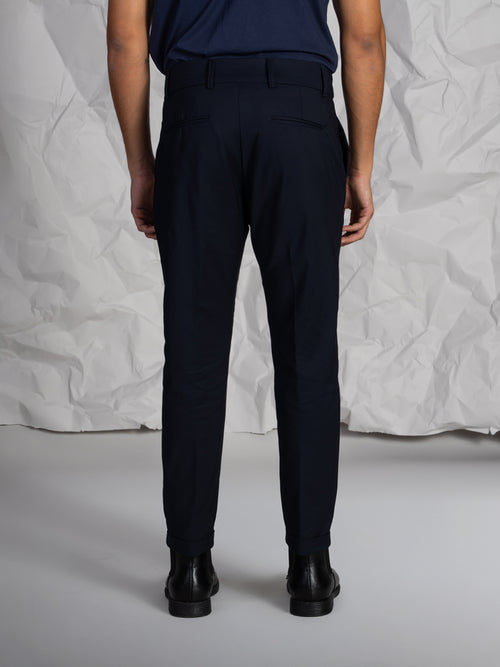 Pantaloni chino in cotone stretch|Colore:Blu