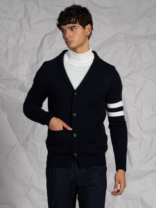 Cardigan con bottoni|Colore:Blu