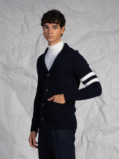 Cardigan con bottoni|Colore:Blu