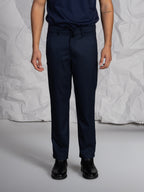 Pantaloni chino con laccio|Colore:Blu