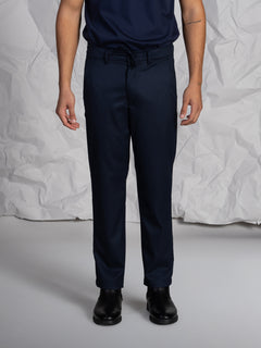 Pantaloni chino con laccio|Colore:Blu