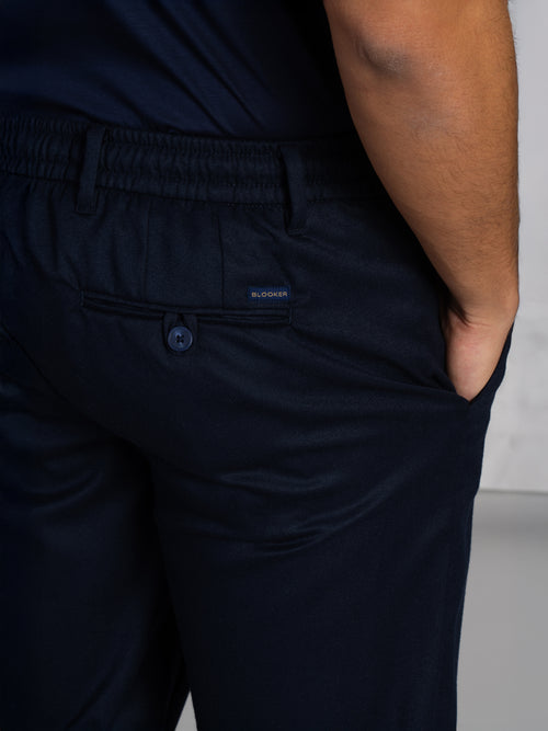 Pantaloni chino con laccio|Colore:Blu