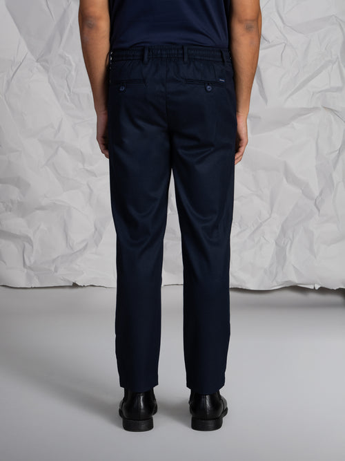 Pantaloni chino con laccio|Colore:Blu