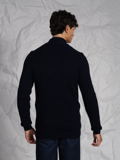 Cardigan a coste|Colore:Blu