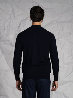 Cardigan con zip|Colore:Blu