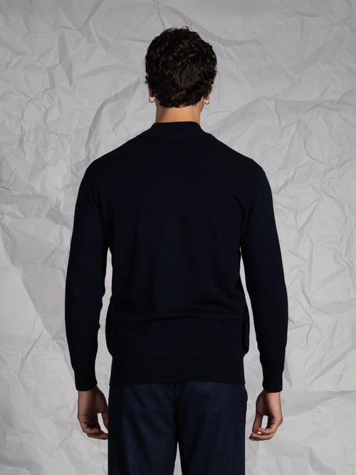 Cardigan con zip|Colore:Blu