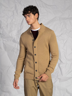 Cardigan con bottoni|Colore:Beige scuro