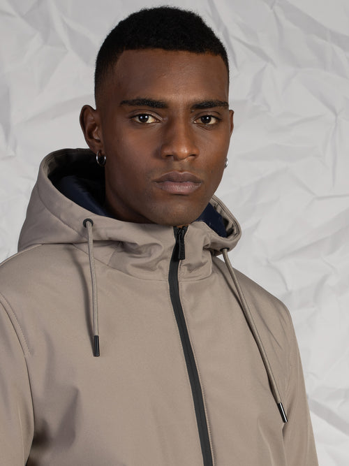 Giubbotto con cappuccio|Colore:Sabbia