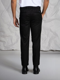 Pantaloni chino con laccio|Colore:Nero