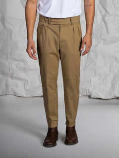 Pantaloni chino in cotone stretch|Colore:Beige