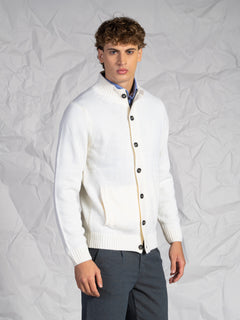 Cardigan con bottoni|Colore:Panna