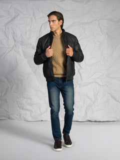 Giubbotto ecopelle|Colore:Nero