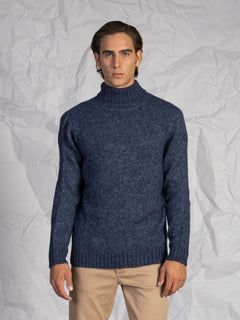 Maglia collo alto|Colore:Blu