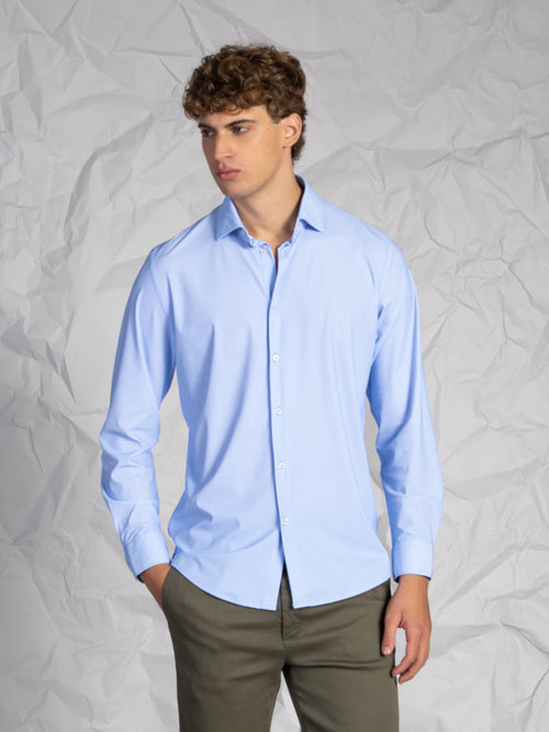 Camicia fantasia blu|Colore:Fantasia 2