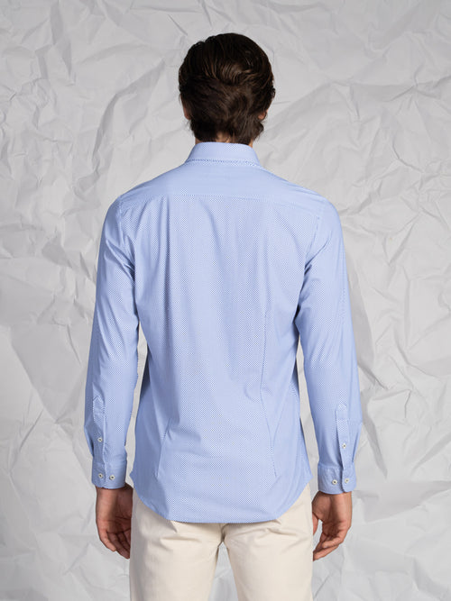Camicia fantasia blu