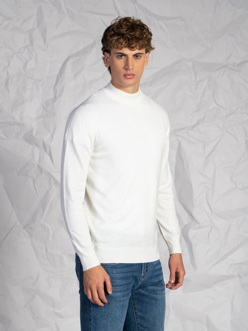Maglia collo lupetto|Colore:Panna