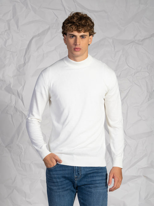 Maglia collo lupetto|Colore:Panna