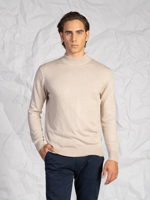 Maglia collo lupetto|Colore:Beige
