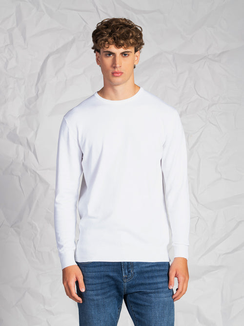 Maglia girocollo lavorazione liscia|Colore:Panna