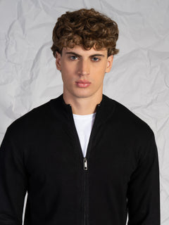 Cardigan con zip|Colore:Nero