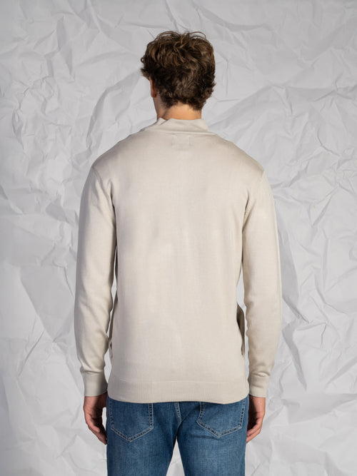 Cardigan con zip|Colore:Burro