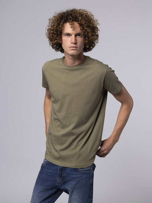 T-Shirt in cotone SUPIMA®|Colore:Verde militare