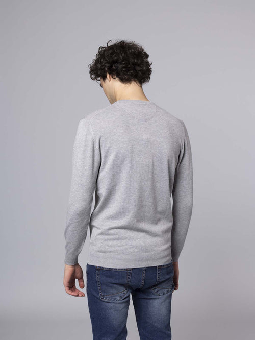 Maglia girocollo lavorazione liscia|Colore:Grigio chiaro