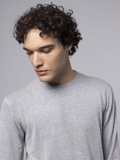 Maglia girocollo lavorazione liscia|Colore:Grigio chiaro