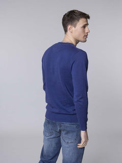 Maglia basic collo a V|Colore:Oceano