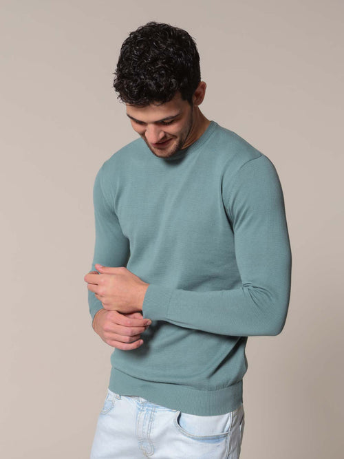 Maglia basic girocollo|Colore:Salvia