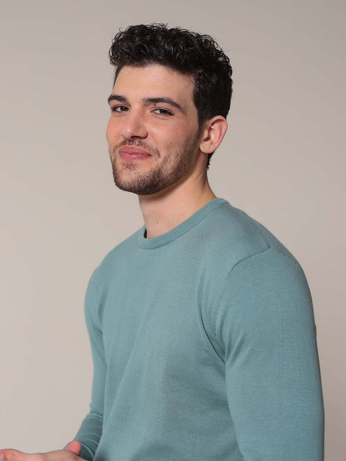 Maglia basic girocollo|Colore:Salvia