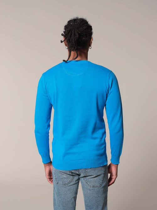 Cotton basic crew neck sweater