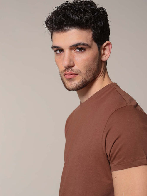T-Shirt in cotone SUPIMA®|Colore:Moro