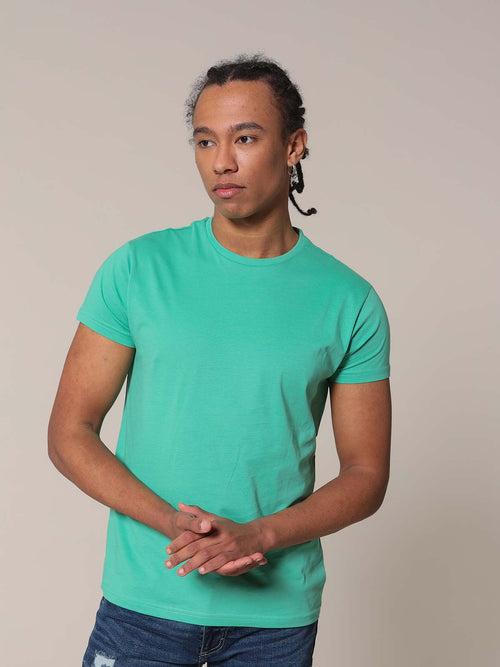 T-Shirt in cotone SUPIMA®|Colore:Verde acqua
