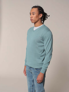 Maglia basic collo a V|Colore:Salvia