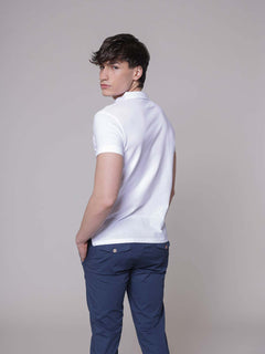 Polo logo ricamo|Colore:Bianco
