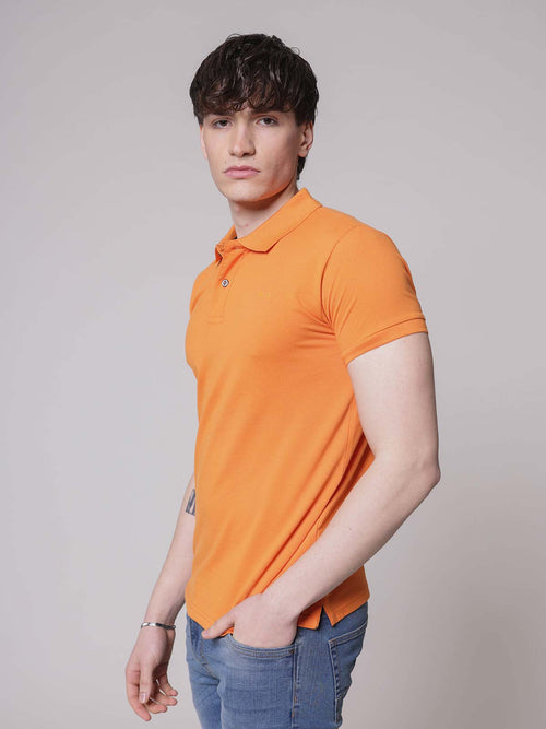 Polo logo ricamo|Colore:Arancio