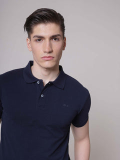 Polo logo ricamo|Colore:Blu