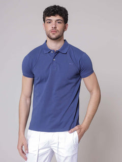 Polo logo ricamo|Colore:Blu china